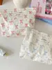 5622 Bolsa de Cosméticos Lazo Estampado Portátil Almacenamiento de Productos para el Cuidado de la Piel Tela Bolsa Cuadrada Pequeña Monedero Organización de Artículos Varios
