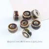 Acessórios de pulseira com contas espaçadoras de cerâmica colorida peça plana conta solta de cerâmica acessórios para joias contas lote solto materiais para roupas diy