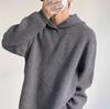 Suéter com Capuz Cor Sólida Nicho Retro Coreano Moda Outono Inverno Masculino e Feminino Solto Casual Estilo Preguiçoso Jaqueta Suéter