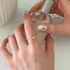 Anillo Cepillado de Estrella Escalonada Estilo Coreano para Mujer, Sentido de Nicho de Alta Gama, Apertura Ajustable, Lujo Ligero, Personalidad, Versátil, Nuevo Adorno