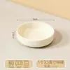 Pacote com 1/10 Pratos Cerâmicos Pequenos, Tigelas para Molho, Pratos de Frutas Cor Sólida, Louças Domésticas Estilo Ins Estilo Creme, Pratos para Molho e Vinagre