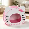 Novo ninho de feltro para gatos, semi-fechado, resistente a arranhões e durável, adequado para todas as estações, túnel para gatos multifuncional