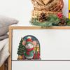 Combinación Fun-S52--Fun-S57 Ratón Navideño de Dibujos Animados Agujero de Ratón Decoración Casera DIY Pegatina de Pared