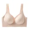 Lencería de verano fina de marca para mujeres con busto grande, efecto minimizador, color tipo base, sin costuras, elevador, anti-caída, soporte lateral, sujetador cómodo