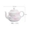 Tetera de Porcelana Blanca Pintada a Mano con Orquídeas Tetera Doméstica Pequeña con Filtro Tetera Individual Juego de Té Kung Fu Japonés Juego de Té