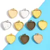 Colgante de aleación con forma de corazón para manualidades Accesorios de joyería Colgante Collar con cuentas Pulsera Corazón de melocotón hueco retro Forma de corazón A74