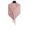 Chal Triangular de Mezcla de Lana para Otoño e Invierno para Mujer, Agradable a la Piel, Moderno, Versátil, Bufanda Tejida de Color Sólido, Accesorio Elegante y con Estilo