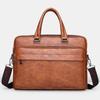 Bolso de Mano para Hombre de Alta Calidad Transfronterizo, Bolso Bandolera Casual para Oficina de Negocios, Bolso de Cuero de Gran Capacidad, Maletín Moderno