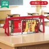 Bolsa de Exame Jerry Cor Vermelha da China para Estudantes do Vestibular Grande Capacidade Portátil Transparente Bolsa para Documentos