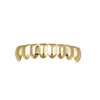 Hip-Hop Europeu e Americano Transfronteiriço Oito Dentes Rose Gold Aparelho Dental Banhado com Ouro K 8 Joias de Aparelho Halloween Grillz para Dentes