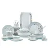 Nuevo Juego de Vajilla de Cerámica Jingdezhen, Tazones y Platos Domésticos de Gama Alta, Regalos de Boda y de Inauguración de Casa, Juego de Tazones y Platos de Porcelana de Hueso