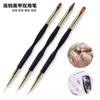 Caneta de unhas quente transfronteiriça Preto Ouro Homem Pequeno Cintura Cabeça Dupla Caneta de Unhas 3 Pack Caneta Caneta de Desenho de Cor Caneta em Camadas Caneta de Cristal