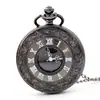 Reloj de Bolsillo de Cuarzo al por Mayor Estilo Pastoral Retro Romano Hueco Reloj de Bolsillo Accesorios para Ropa de Hombre y Mujer Reloj de Cuarzo