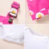 Conjunto de Roupa Fresco e Fofo para Bebê Menina de Venda Quente na Amazon Transfronteiriça com Macacão de Manga Flare, Jardineira de Girassol e Conjunto de 3 Peças Moderno