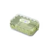 Caja de Jabón PET Transparente de Doble Capa Engrosada de Alto Valor con Tapa, Caja de Jabón de Gran Capacidad con Drenaje de Agua, para Dormitorio Estudiantil, Jabón en Barra