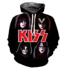 Sudadera con Estampado Digital 3D Moda Casual Suéter de Manga Larga Sudadera con Capucha para Hombre Forro Polar Comercio Exterior Transfronterizo