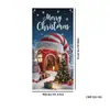 Nova capa de porta de Natal transfronteiriça, montagem de decoração de festa para criar atmosfera e oportunidades de fotos, bandeiras e faixas suspensas de Natal ao ar livre