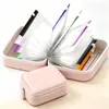 Bolsa de silicone portátil para viagem mais vendida internacionalmente, bolsa de silicone de grau alimentício, conjunto organizador de pílulas à prova d'água
