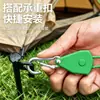Tensionador de Corda de Vento para Barraca, Fivela de Polia de Corda Espessa à Prova de Vento, Ajustador Automático, Conjunto de Corda Refletiva