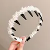 Diadema Ondulada Marrón para Mujer, Uso Diario, Antideslizante, con Dientes, para Lavarse la Cara, Accesorio para el Cabello