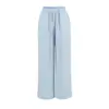 Calças Casuais Pretas para Mulheres, Cor Sólida, Texturizadas, Cintura Elástica com Cordão, Caimento Solto, Calças Longas para Caminhada, Novas Calças Wide-Leg 2026