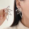 Pendientes Grandes de Mariposa de Diamantes de Colores Incrustados Estilo Europeo y Americano Borlas Moda Exagerados de Gama Alta Pendientes Grandes Joyería Transfronteriza