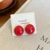 Brincos Geométricos Coloridos Estilo Retrô para Mulheres Agulha de Prata Temperamento Dopamina Estilo Literário Hong Kong Outono e Inverno Brincos Atacado