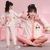 Pijama Largo de Manga Larga para Niña 2026, Temporada de Primavera, Pijama Infantil con Cuello Solapa, Conjunto Estilo Kimono, Ropa de Casa, Adecuado para Usar como Ropa Exterior