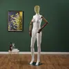 Estante de Exhibición de Modelo Maniquí Humano Completo Galvanizado Postura Sentada Exhibidor de Ventana de Isla para Niños
