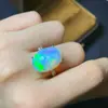 Anillo de ópalo natural ultrabello hecho a mano color seleccionado cuidadosamente cristal hermoso buen fuego lleno de piedra principal 13xx18