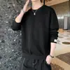 Suéter al por mayor para estudiantes varones primavera y otoño camiseta de manga larga coreana nueva cuello redondo top holgado chic estilo Hong Kong tendencia