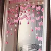 Cortina simples estilo japonês rosa planeta menina coração quarto cortina tecido meia cortina sem perfuração cozinha cortina decorativa