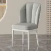 Sillas de comedor de lujo ligero estilo nórdico, taburetes para el hogar con respaldo, sillas sencillas para tocador, muebles para comedor y hotel, mesas y sillas de comedor de hierro forjado de lujo ligero