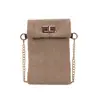 Bolsa de Terciopelo Retro Maillard 2025 Nuevo Estilo Inspirada en Chanel Acolchada Cadena de Bolas Doradas Hombro Cruzado Pequeña Cuadrada