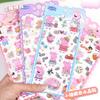 Pegatina de cristal estéreo con forma de cerdito Paige, diseño de dibujos animados, para niños, con pegamento, para niña, juguete decorativo
