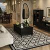 Alfombra Americana Retro Sala de Estar Sofá de Alta Gama Tapete de Piso Impermeable y Antifouling Dormitorio Lavado Libre Mesita de Noche Nuevo Tapete para Mesa de Centro
