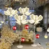 Flor de Cristal Pétala Luminosa Estrada Iluminada Novo Estilo Casamento Arte em Ferro Janela Exibição Ornamento Cena de Casamento Iluminação Adereços