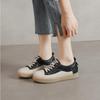 Zapatos blancos pequeños de primera capa de piel de vacuno y suela de res para mujer, primavera y otoño 2024, nuevos zapatos de mujer embarazada de suela suave, zapatillas casuales con pedal