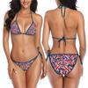 Maiô Mais Vendido da Amazon Maiô Sexy Feminino Estampa Bandeira Britânica Conjunto de Biquíni Biquíni Dividido