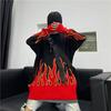 Suéter Pulóver de Invierno 2025 Estilo Coreano Ins Retro Estampado de Llamas Versátil de Moda Holgado Suéter Perezoso para Pareja