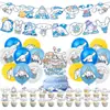 Banner de Decoração para Festa de Aniversário Tema Cinnamoroll, Bandeira de Bolo, Conjunto de Balões