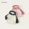Ropa para niños marca G: chaqueta para niños, patchwork tricolor, cortavientos para niñas, top infantil a prueba de viento para exteriores, nueva colección de otoño