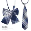Pajarita a Cuadros Estilo Japonés JK para Niñas, Corbata de Lazo sin Nudo Estilo Escolar para Fotos de Graduación, Camisa de Uniforme Marinero para Niños