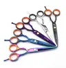 Tijeras de Peluquería Dao Mo Coloridas de 5.5 pulgadas, Tijeras para Cortar el Cabello, Tijeras Planas, Tijeras para Flequillo, Tijeras Entresacadoras, Disponibles en 5 Coloridos Azules Deslumbrantes
