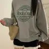 Sudadera Gruesa con Cuello Redondo y Forro Polar para Mujer, Top Holgado con Capucha, Chaqueta Pulóver de Manga Larga de Marca Moderna para Otoño e Invierno