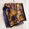 Bufanda de Imitación Cachemir Estilo Pintura al Óleo Vintage Nueva Otoño/Invierno 2026 para Mujer, Calentador de Cuello Chal Jacquard Versátil de Alta Gama al por Mayor