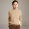 Suéter de punto grueso de siete puntadas con cuello alto y mangas raglán de cachemira pura para mujer, nuevo estilo otoño e invierno, suave y cálido, adecuado para usar en capas