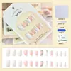 Venta Directa Personalizada de Fábrica Uñas Cortas, Medias y Largas para Manicura, Uñas Portátiles de Fototerapia Hechas a Mano, Pegatinas para Uñas, Estilo de Lujo Accesible 24 Piezas