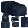 Bolsa de Armazenamento para Viagem de Negócios de Sete Peças, Bolsa Organizadora e de Embalagem para Roupas, Mala de Viagem, Bolsa para Roupas Íntimas e Cosméticos
