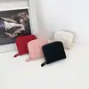 Carteira Pequena Casual Fashion 2025 Nova Primavera Estilo Coreano Bordado Simples Carteira Curta Carteira com Zíper bolsas